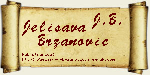 Jelisava Brzanović vizit kartica